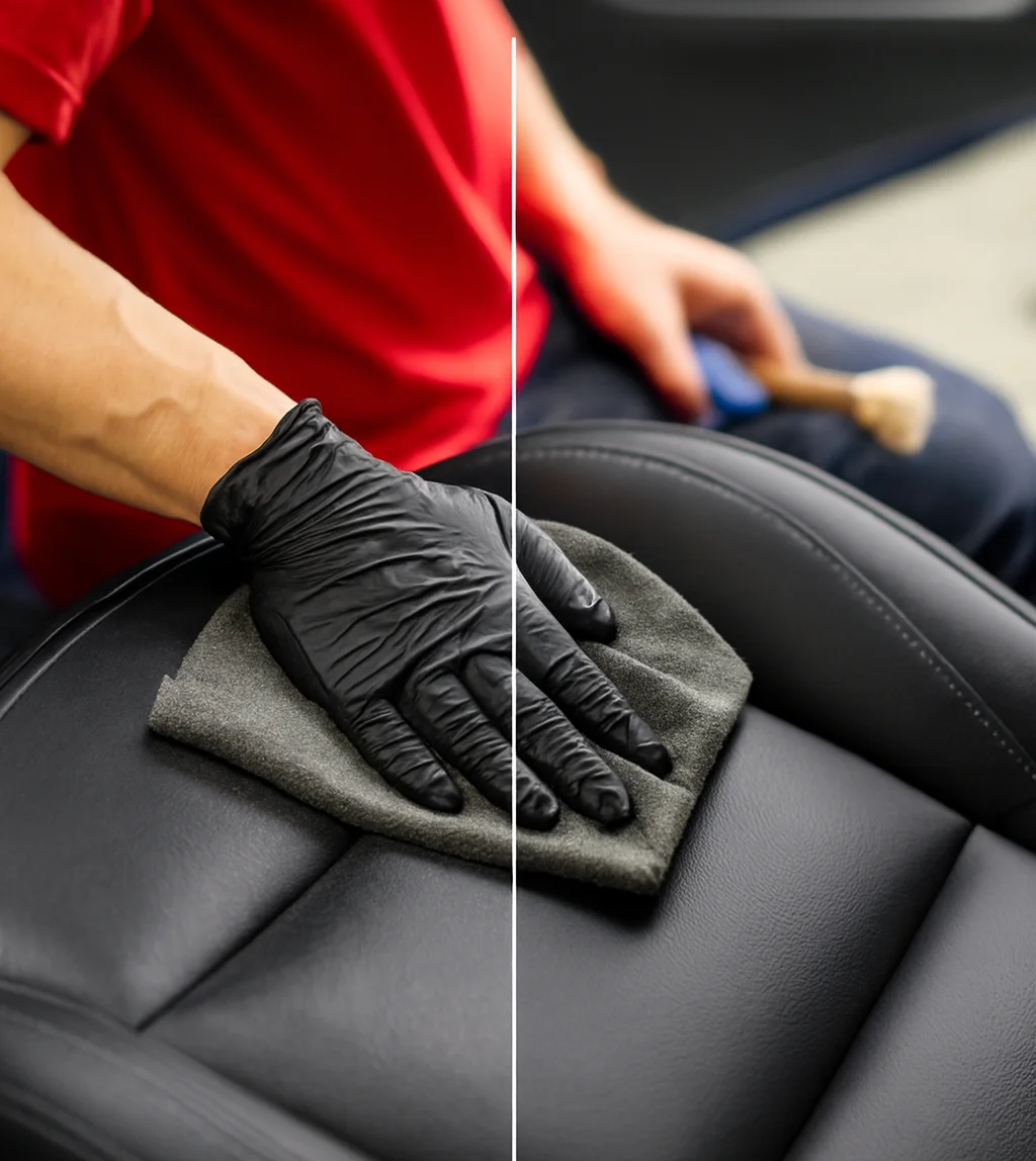 Explore the elegant and modern design of a luxury car interior featuring vibrant red leather seats. Perfect for design inspirations.